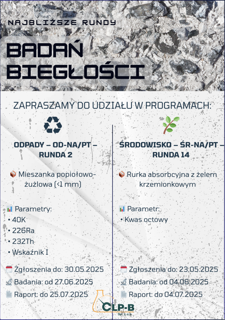 Badania biegłości: odpady, środowisko