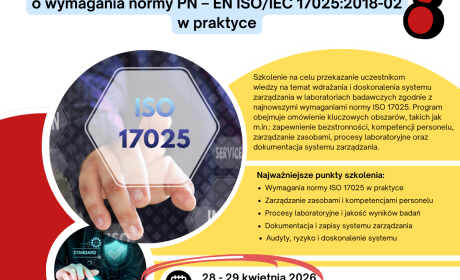 SYSTEM ZARZĄDZANIA LABORATORIUM – WYMAGANIA NORMY ISO 17025 W PRAKTYCE