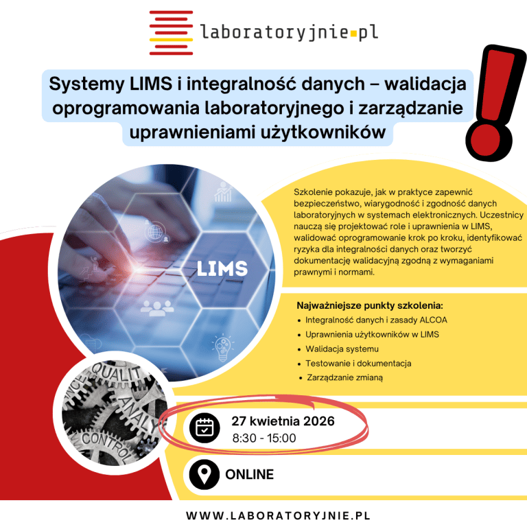 Szkolenie dla laboratorium LIMS